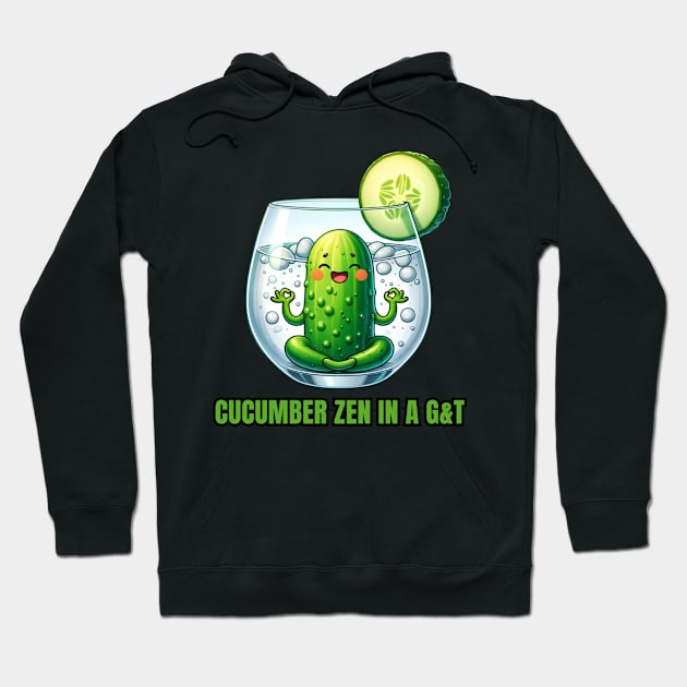 Cucumber Zen - Find Your Balance in a G&T Shirt Hoodie by vk09design